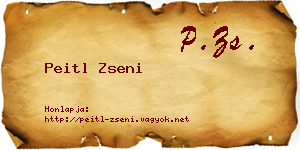 Peitl Zseni névjegykártya